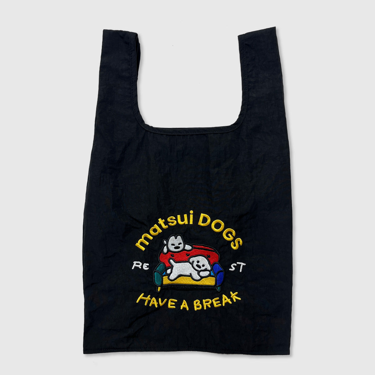 matsui embroidered vest bag - Black