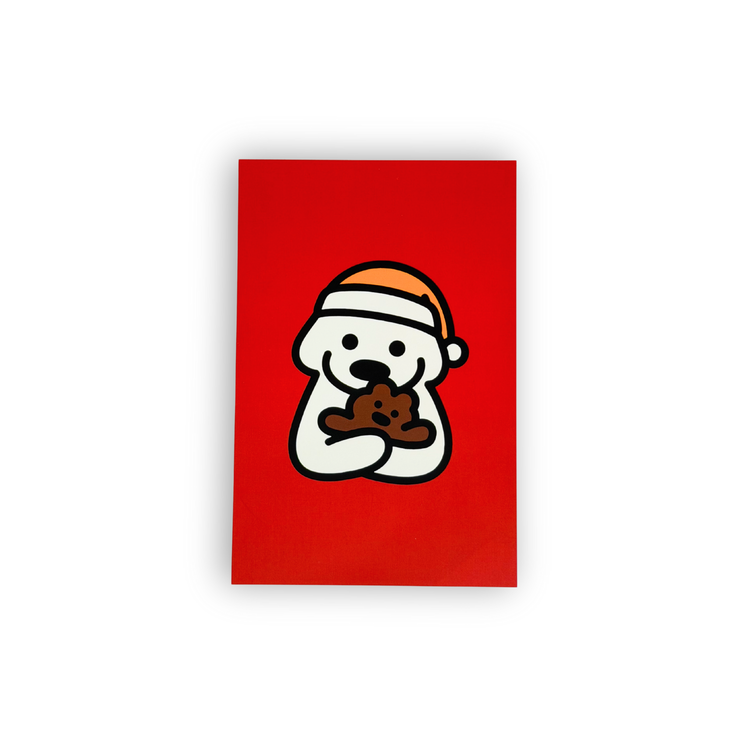 松井聖誕明信片擁抱