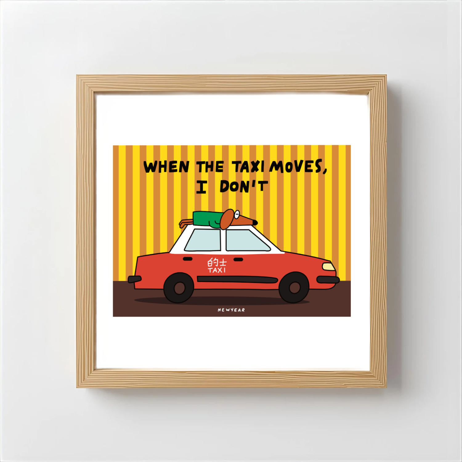 WEDNESDAY Art print Taxi