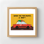 WEDNESDAY Art print Taxi