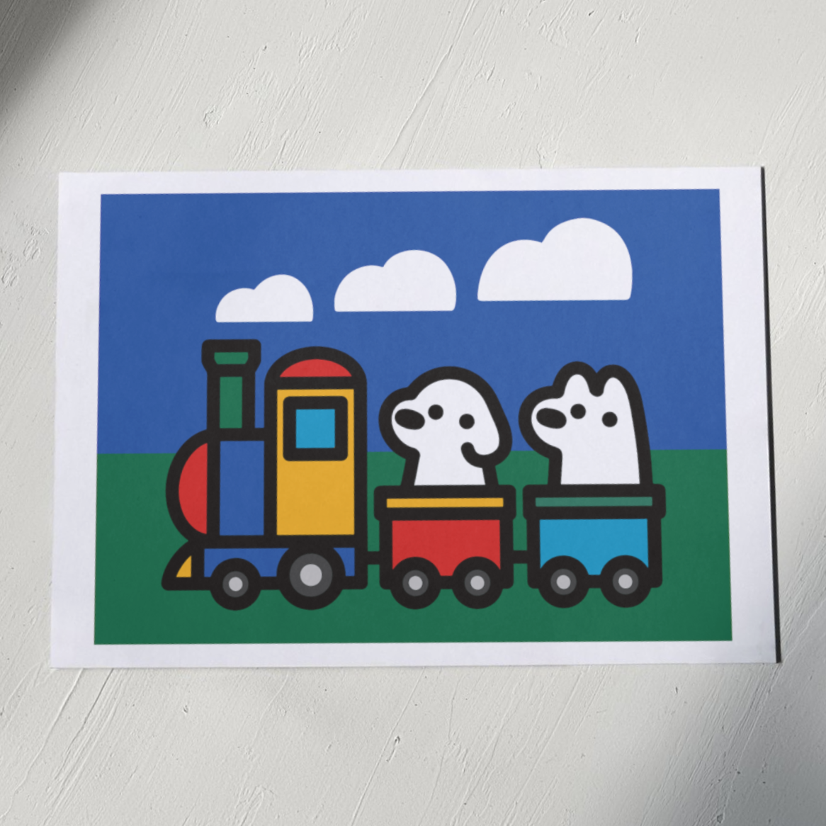 matsui A4 artprint Train