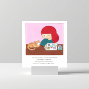 Mamuang 藝術印刷電腦和貓 21x21 厘米