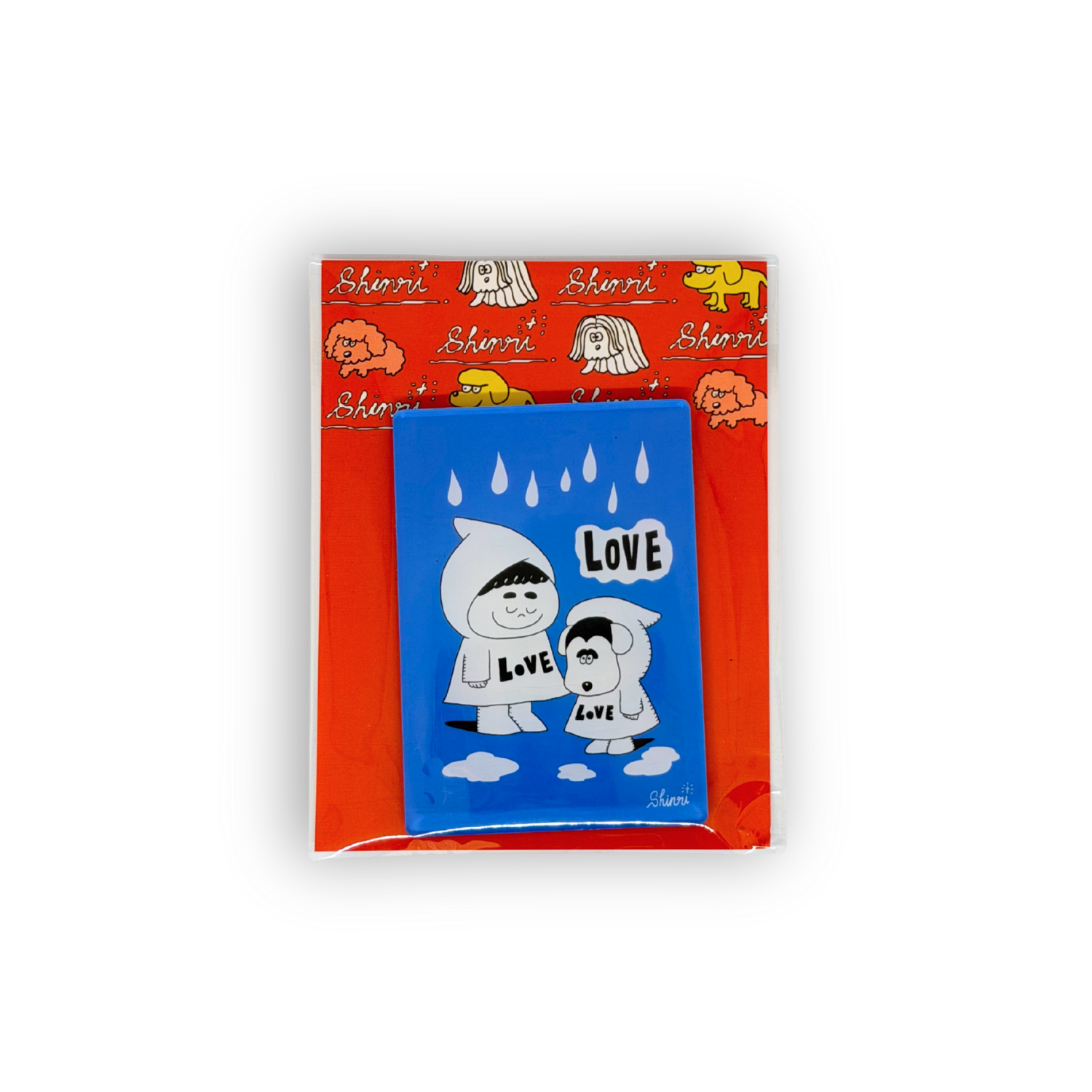 Shinri magnet LOVE (dog / rain)