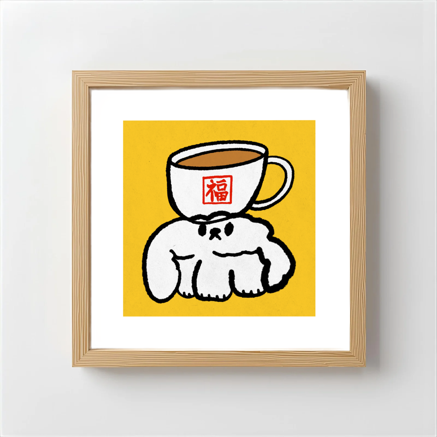 Daffy art print milktea