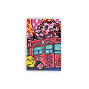 FUKU HANAO Postcard HONG KONG BUS