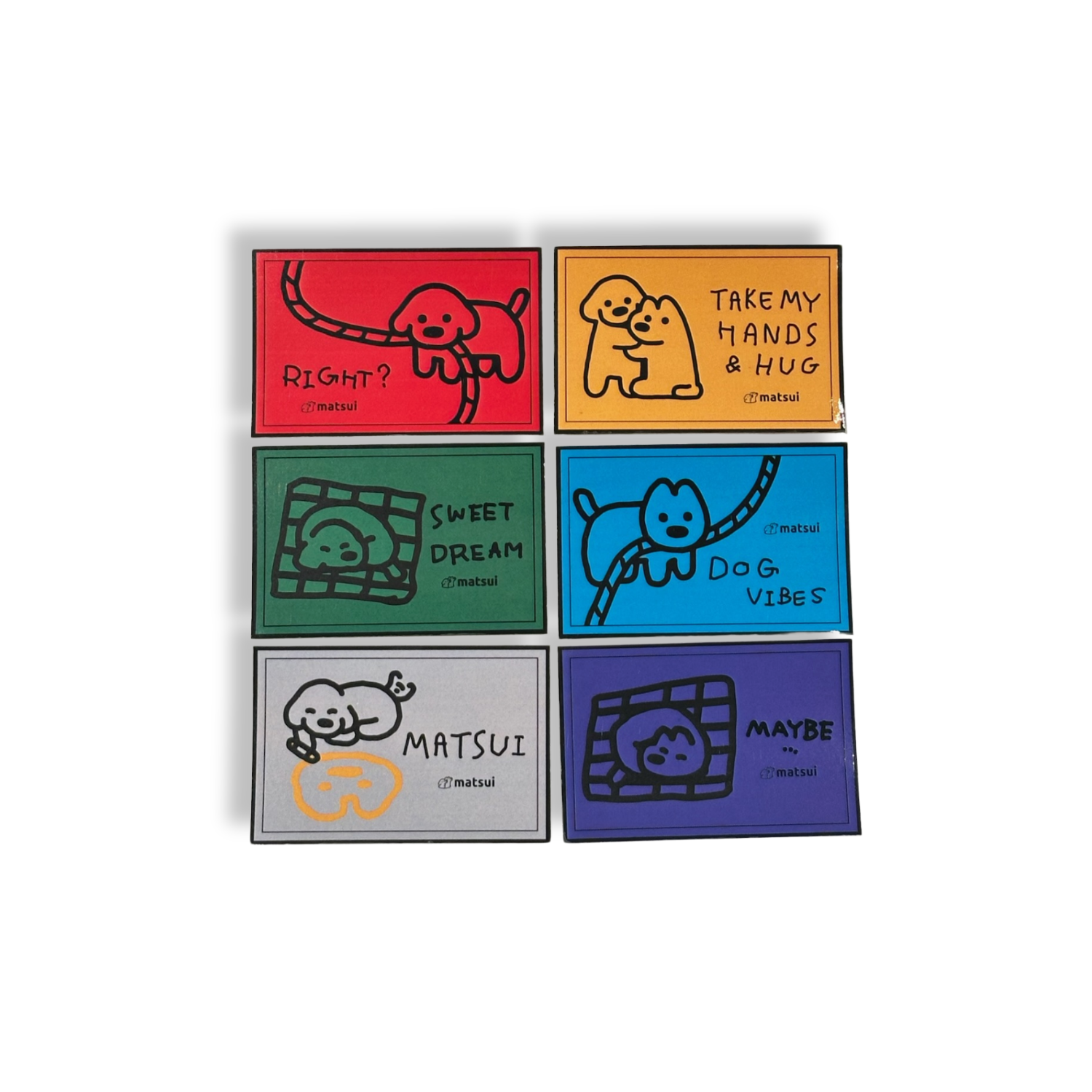 matsui Colour Sticker Pack (6 pcs) – A.FOR.ART.HOUSE