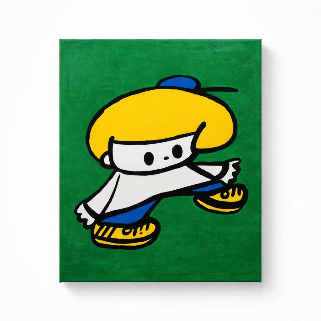 Daffy artprint Crossing the pedestrian crossing