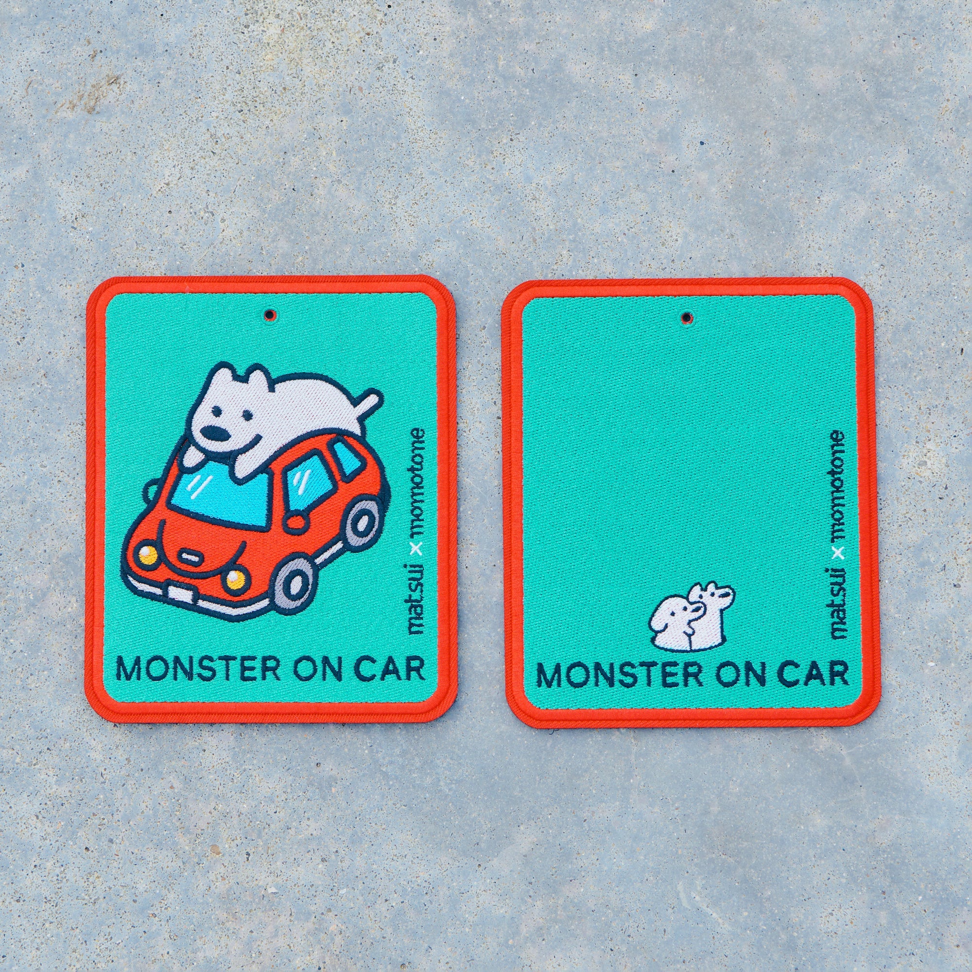 matsui x Momotone "Monster On Car" Caution Badge