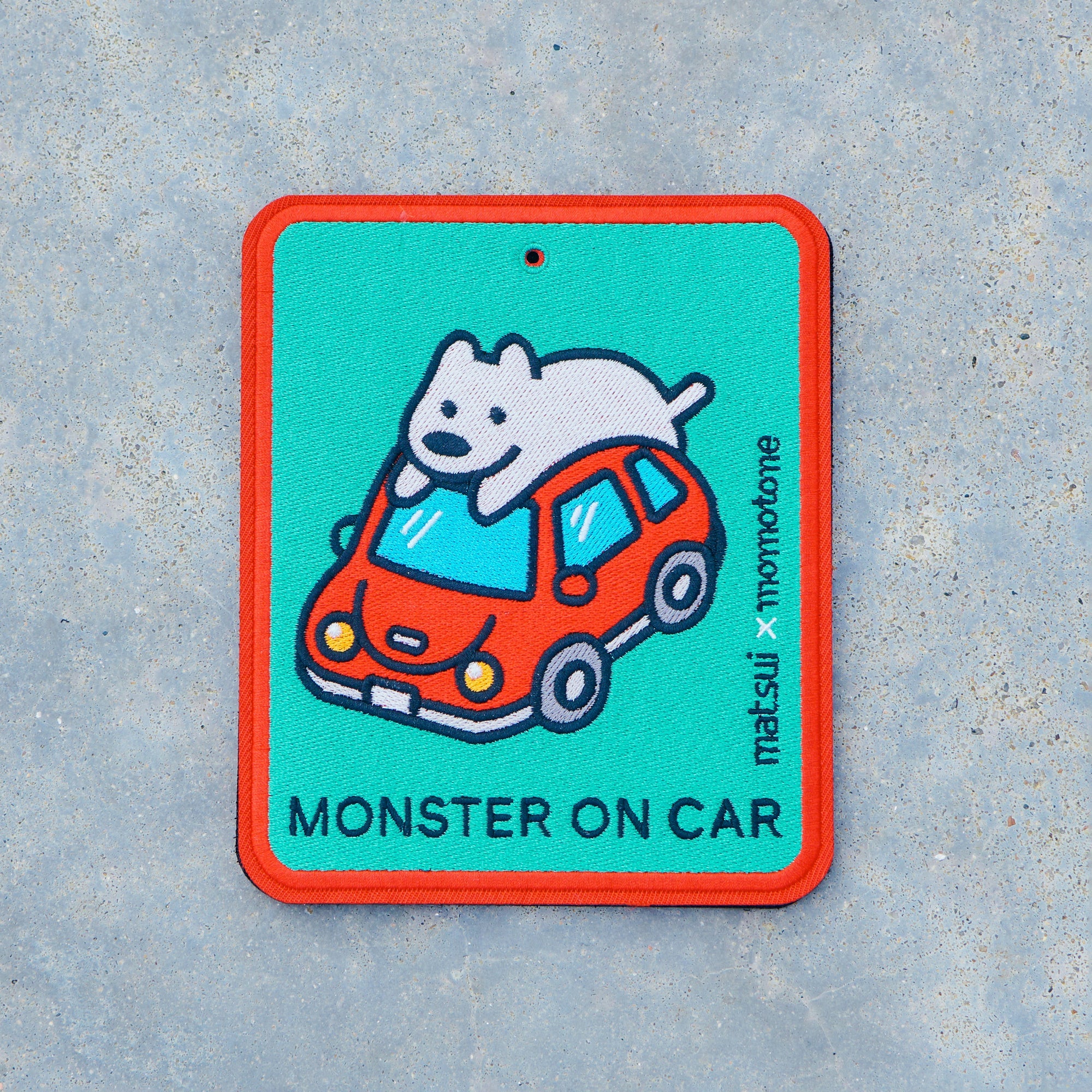 matsui x Momotone "Monster On Car" Caution Badge