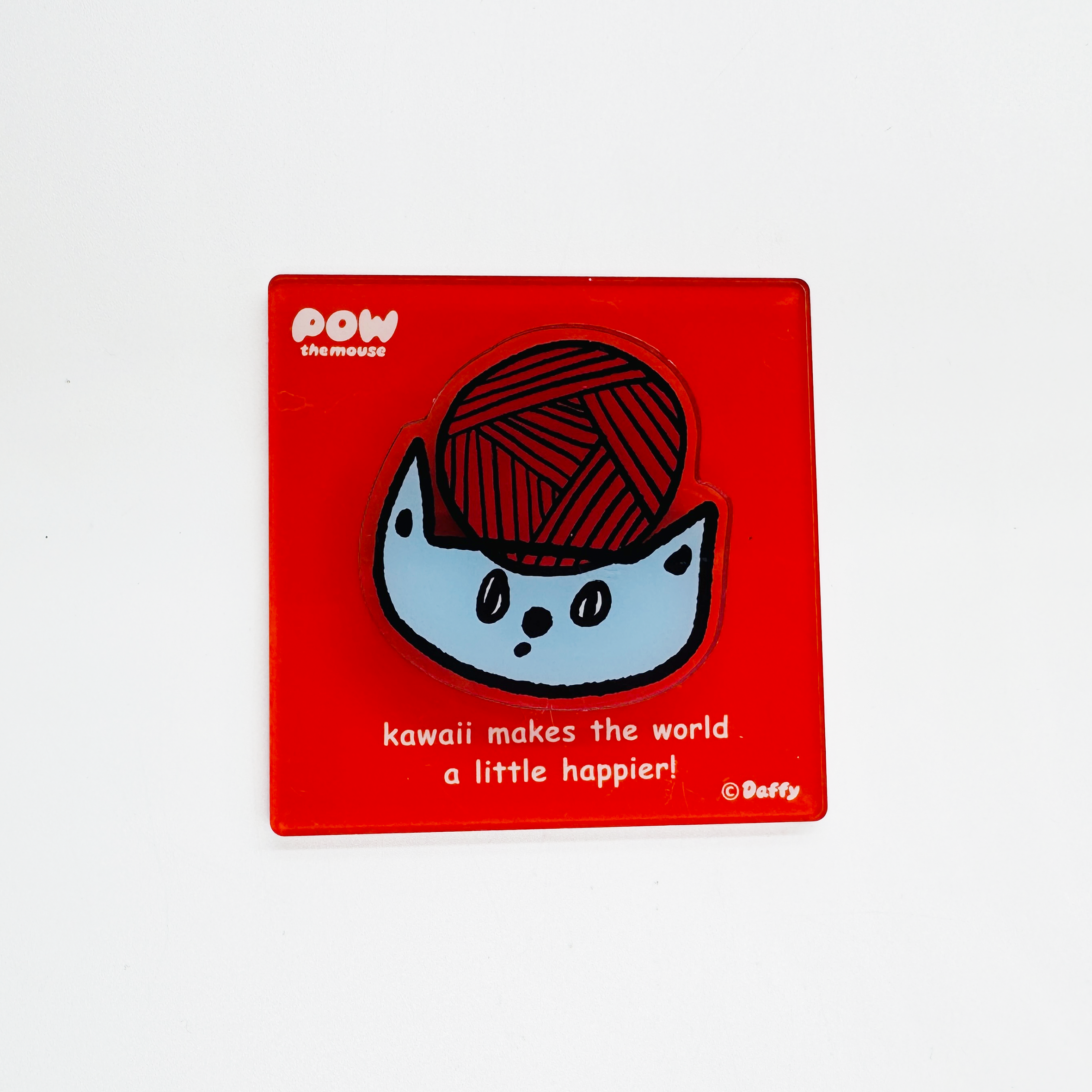 Daffy magnet red wool 8cm