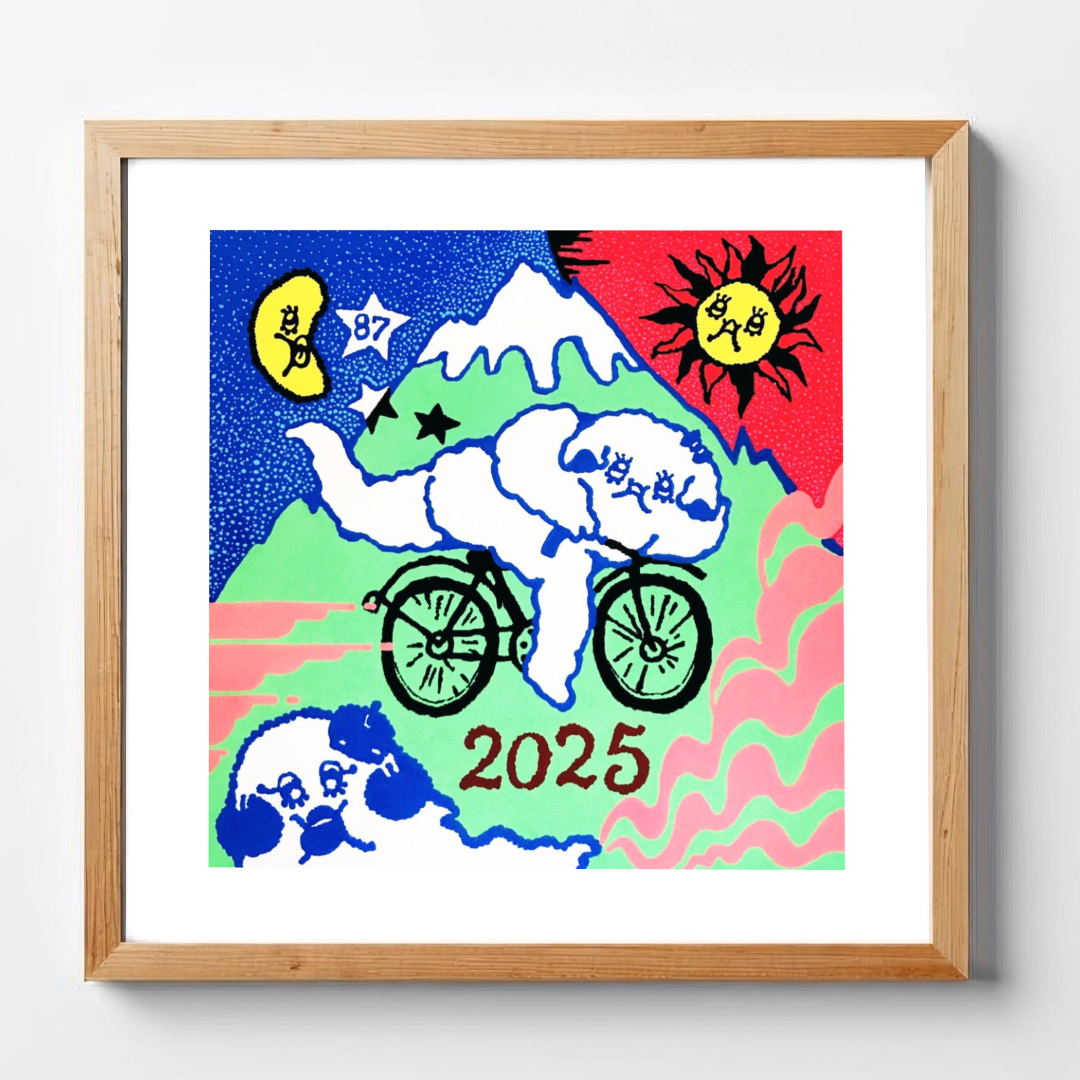 Fuku hanao art print - More-chan and the Professor on Planet Albert