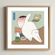 고마츠 아트 프린트 "고양이 매뉴얼"