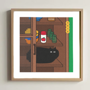 ゴマツアートプリント「201号室の猫」