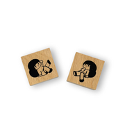 Mamuang wooden Stamp - set C