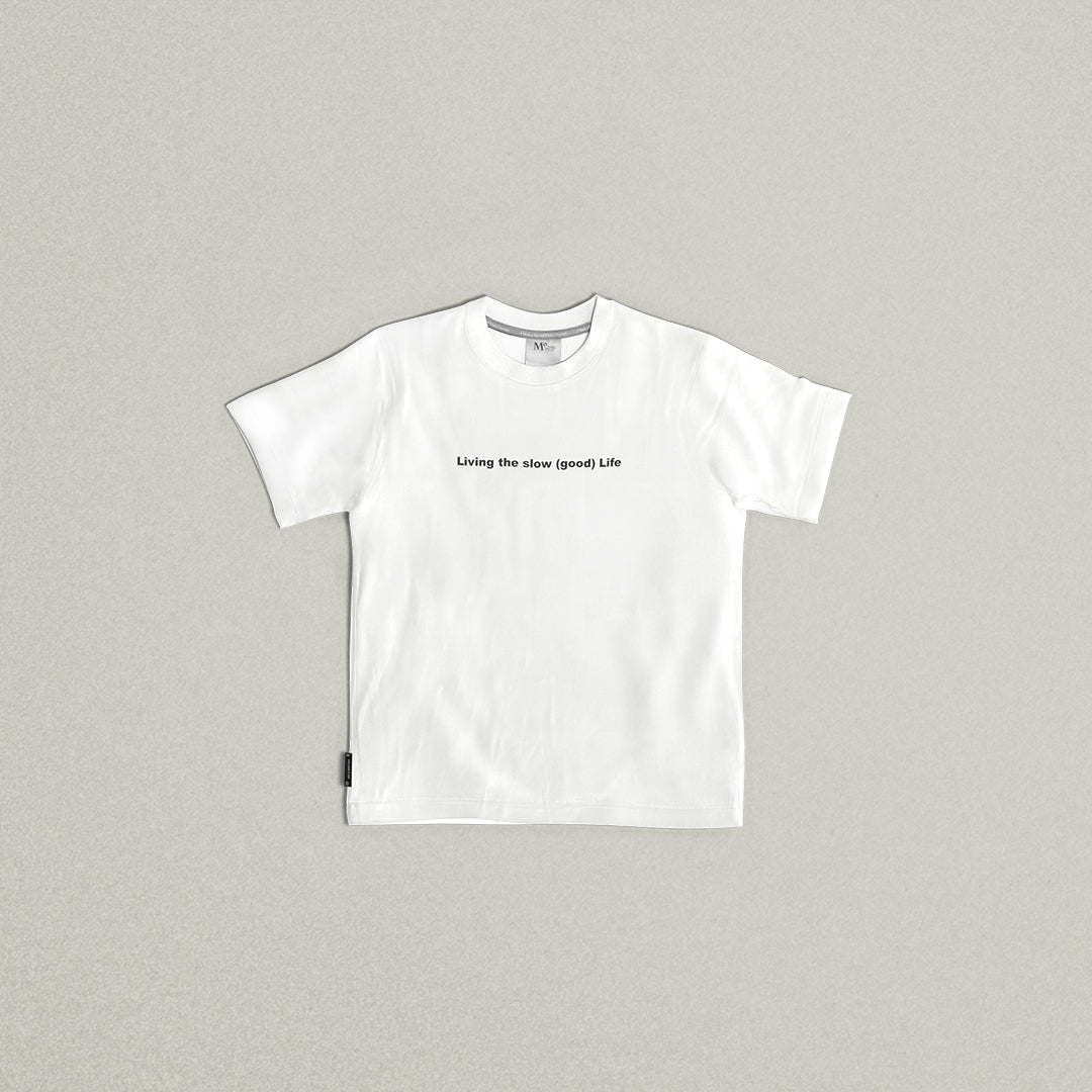 MO x Noritake "Living the Slow Life" Kids Tee (White) S