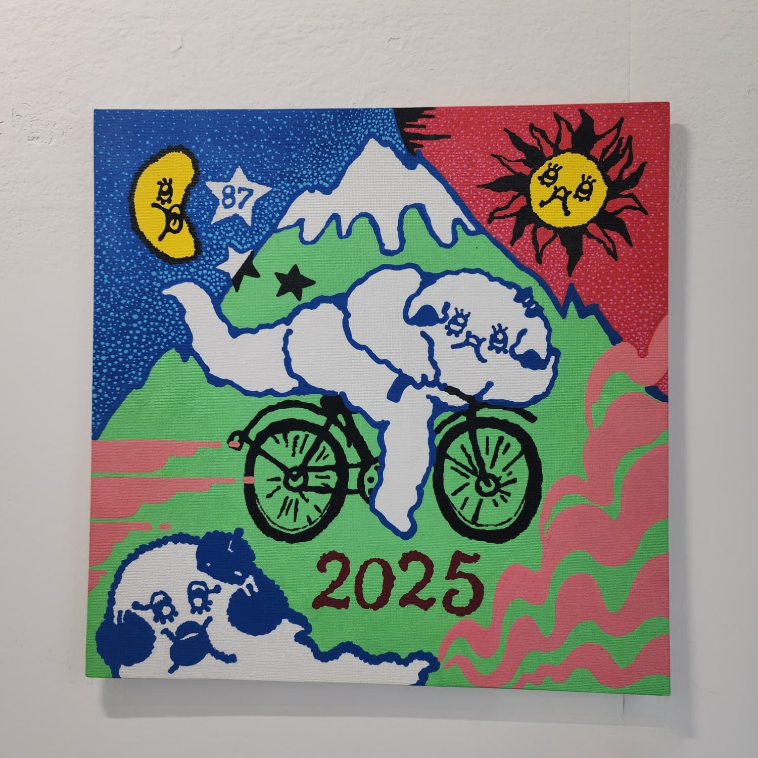 Fuku hanao original artwork  - More-chan and the Professor on Planet Albert