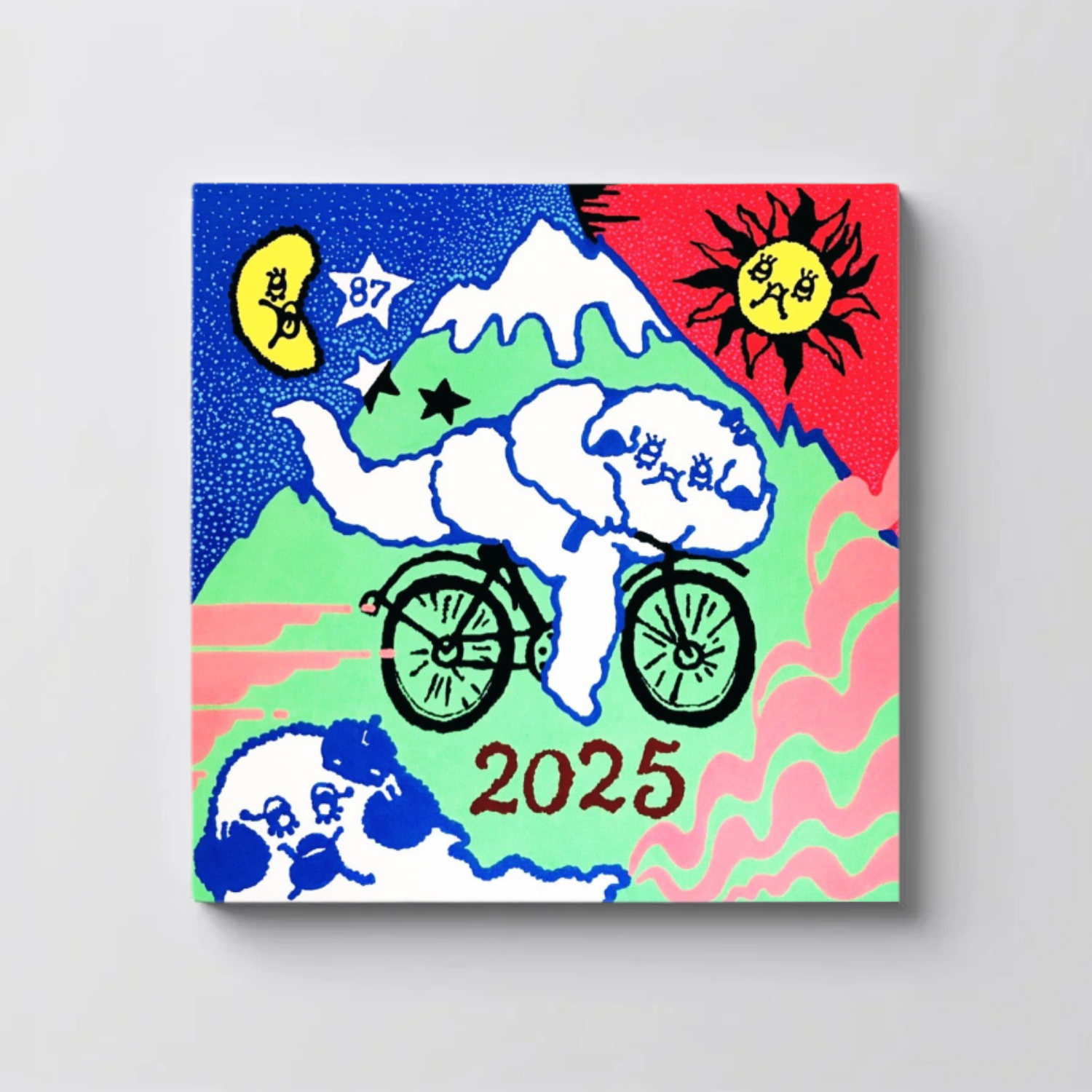 Fuku hanao original artwork  - More-chan and the Professor on Planet Albert