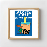 WEDNESDAY Art print Milk tea